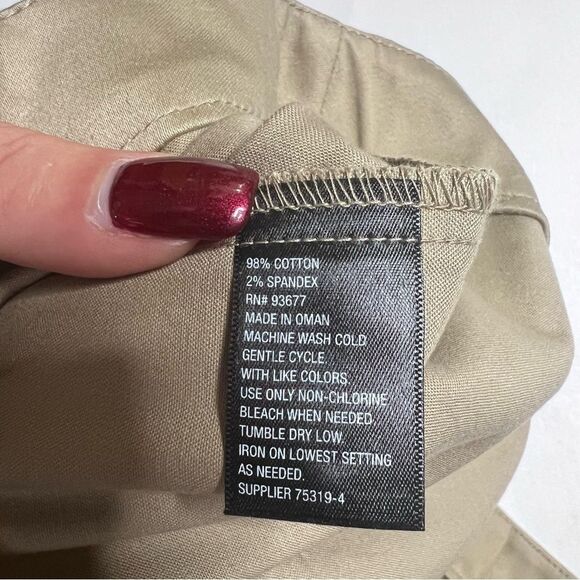 NWT Worthington Tan Flat Front Shorts Classic Chino Design - Picture 3 of 5